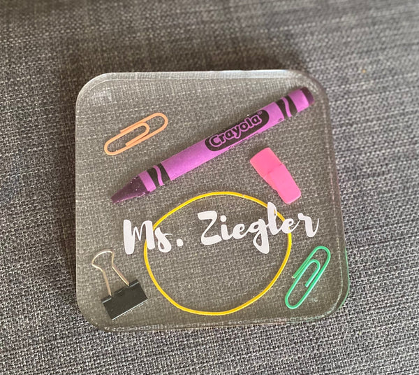 Personalized Teacher Coasters